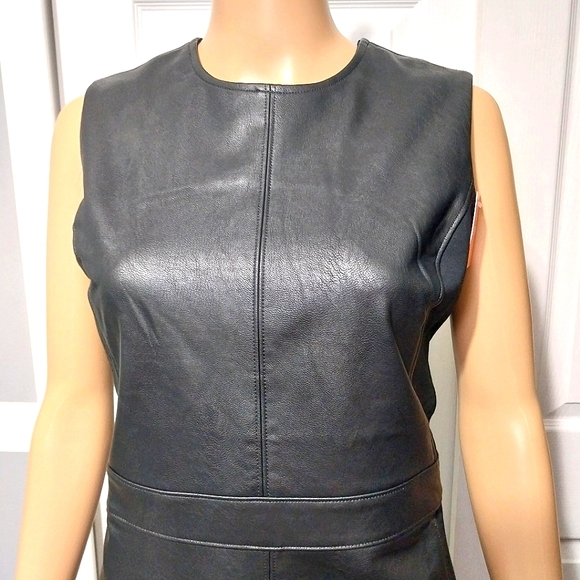 Spanx Faux Leather Sheath Dress, NWT, Size M - Picture 2 of 13